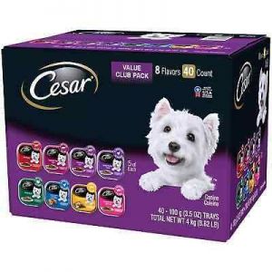 Cesar Canine Cuisine Wet Dog Food, 8 Flavor Variety Pack Classic Loaf in Sauce