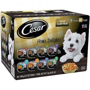 Cesar Home Delights Wet Dog Food, 8 Flavor Variety Pack in Sauces 3.5 oz.40 ct.